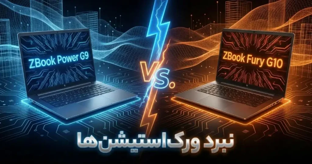 مقایسه تصویری دو لپ‌تاپ ورک‌استیشن اچ‌پی زدبوک فیوری جی ۱۰ و پاور جی ۹.