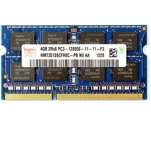 رم 4 گیگابایت DDR3 لپ‌تاپ باس 1333 و 1600 میکس برند هاینکس و میکرون