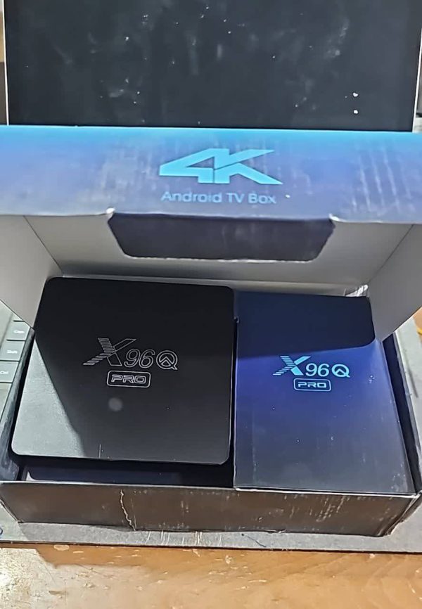 جعبه و دستگاه اندروید تی وی باکس X96Q PRO 4K با ظرفیت 8 گیگ در فروشگاه رایمند سیستم