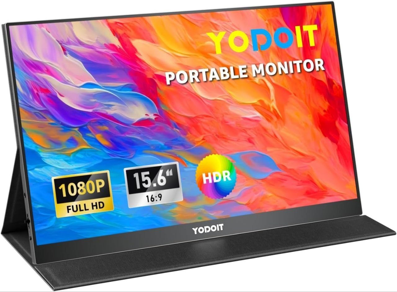 مانیتور پرتابل YODOIT PTM15 FHD IPS | صفحه 15.6 اینچ، Type-C و HDMI
